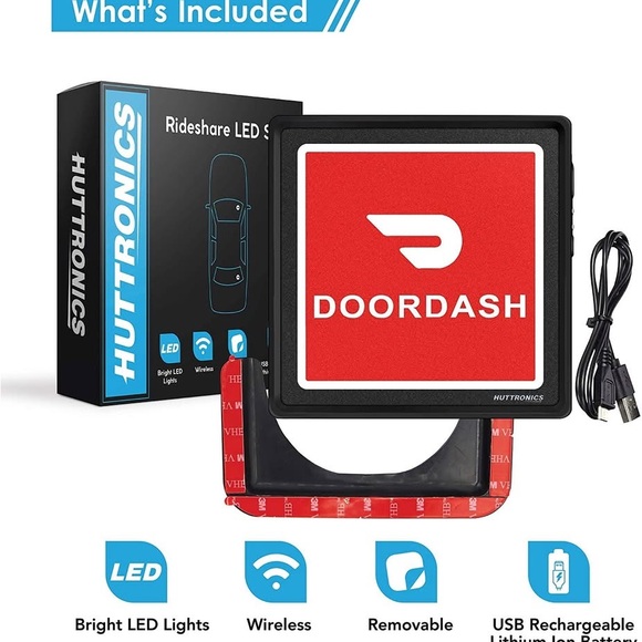 DoorDash Red LED Sign - Picture 2 of 7
